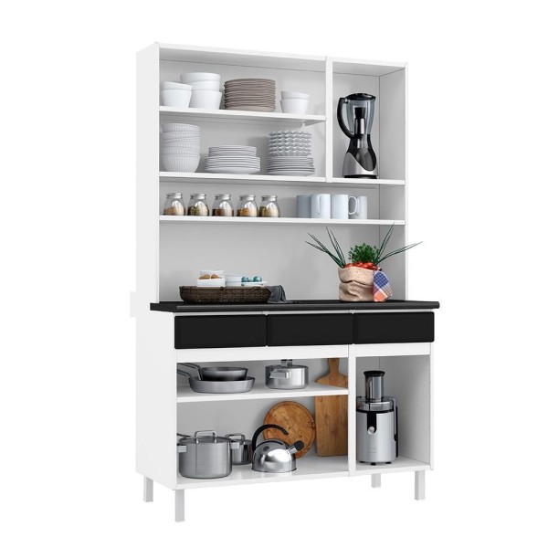 Encontraproduto.com.br - Armário de Cozinha de Aço Kit Triplo Telasul Star New