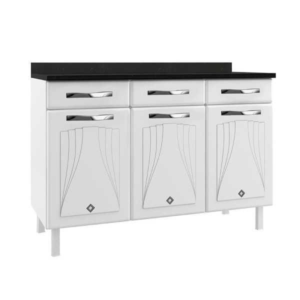 Encontraproduto.com.br - Balcão de Cozinha de Aço Triplo Telasul Star New C/ Tampo