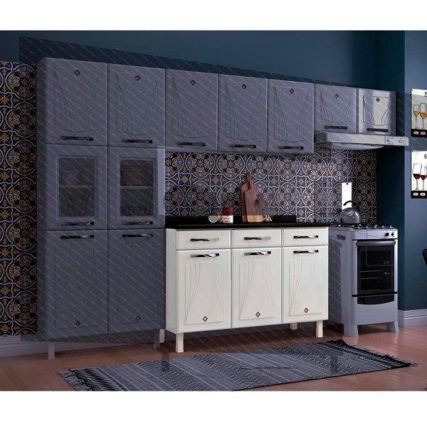 Encontraproduto.com.br - Balcão de Cozinha de Aço Triplo Telasul Star New C/ Tampo