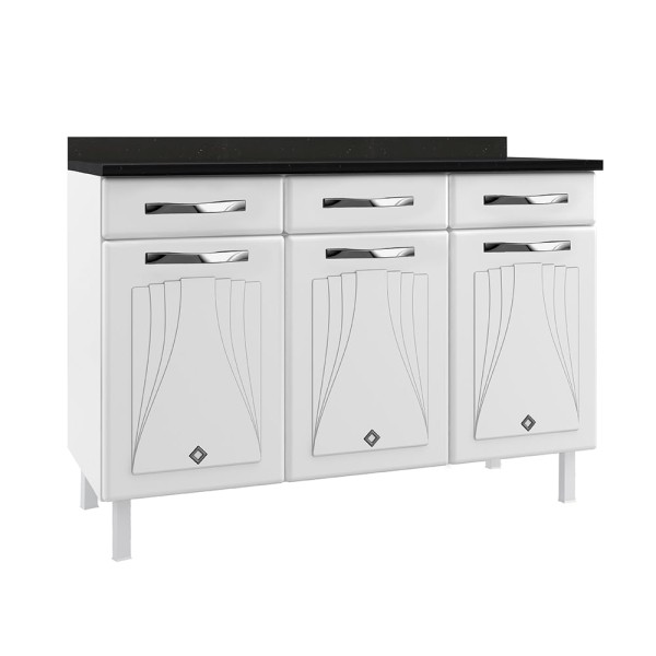 Encontraproduto.com.br - Balcão de Cozinha de Aço Triplo Telasul Star New C/ Tampo