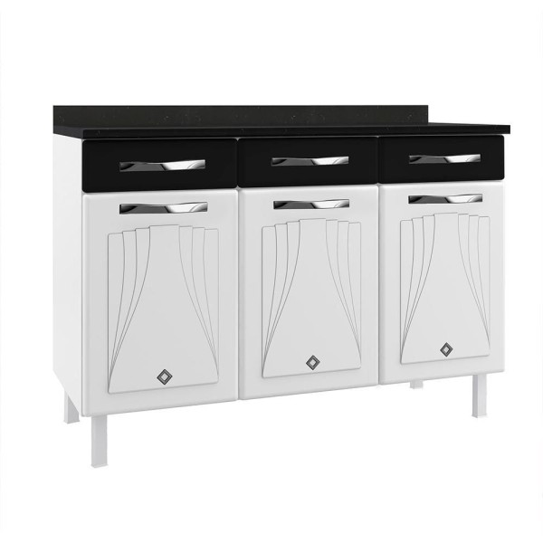 Encontraproduto.com.br - Balcão de Cozinha de Aço Triplo Telasul Star New C/ Tampo