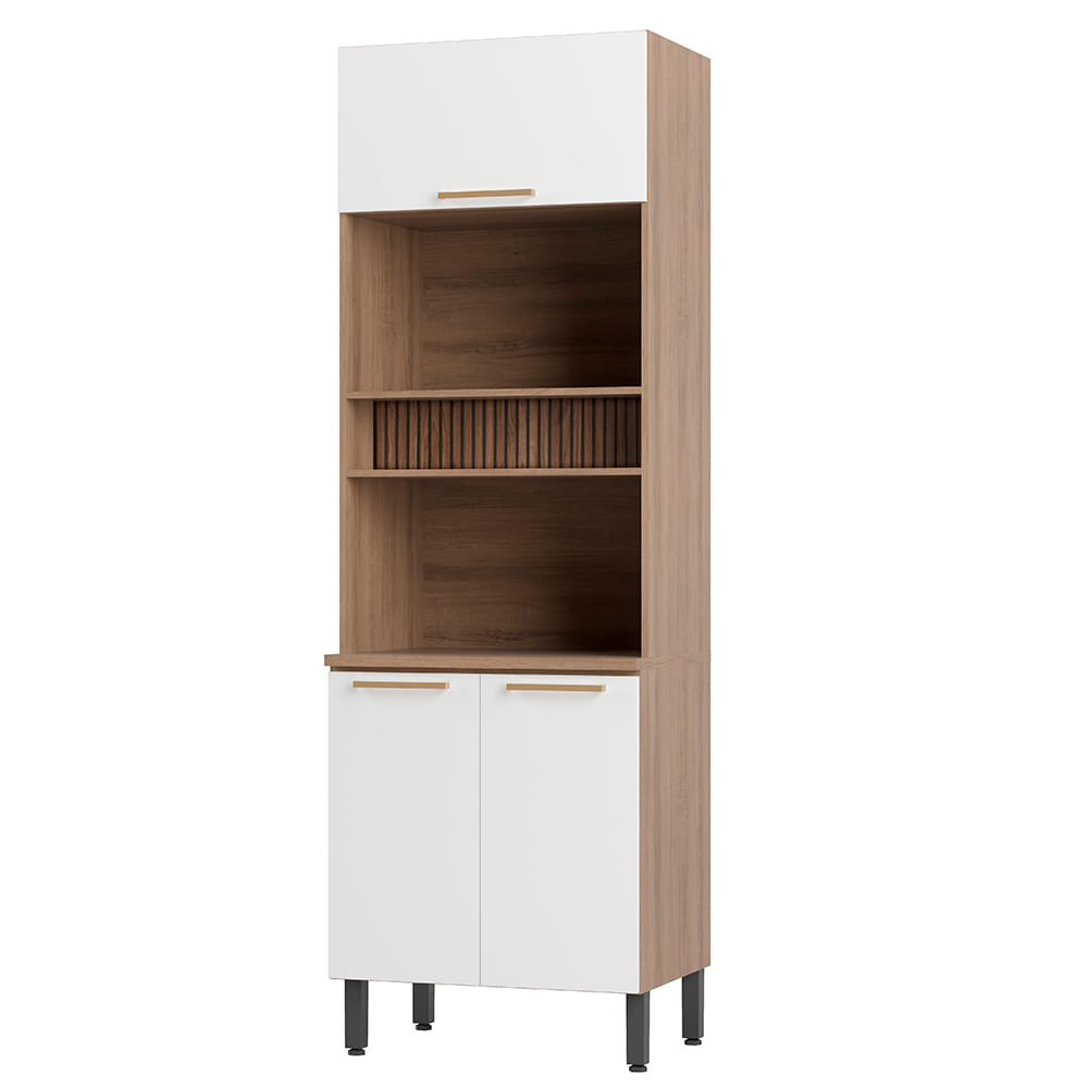 Paneleiro Torre Quente Avelã 70cm para Micro e Forno