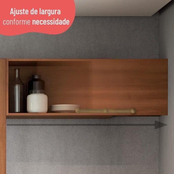 Encontraproduto.com.br - Armário Sálvia 70/105cm Com 1 Porta Basculante Com Nicho