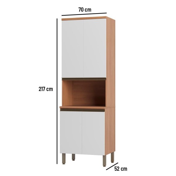 Encontraproduto.com.br - PANELEIRO TELASUL MACADÂMIA FREIJÓ/BRANCO