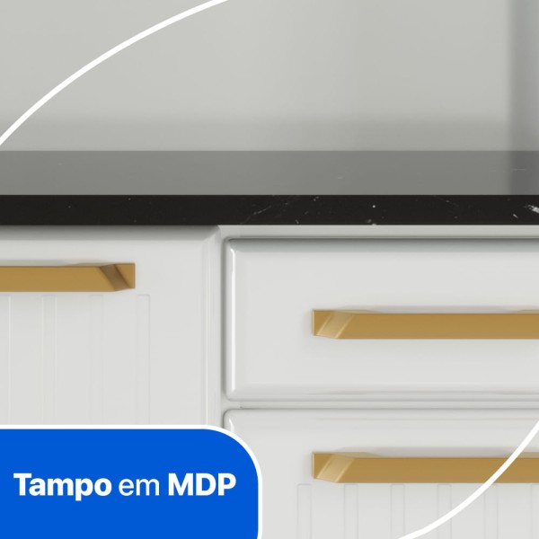 Encontraproduto.com.br - Kit Triplo Diamante New Smart 3 Portas 1 Gaveta Telasul - Branco