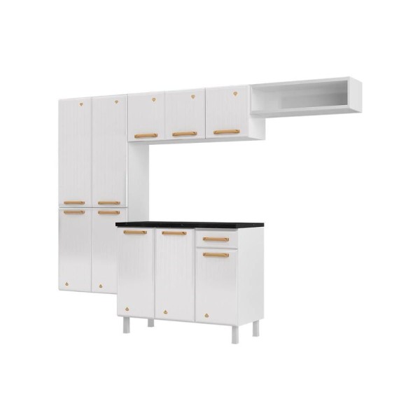 Encontraproduto.com.br - Cozinha de Aço Compacta Telasul Diamante Smart 4Pçs