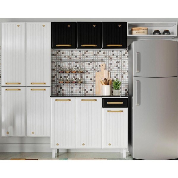 Encontraproduto.com.br - Cozinha de Aço Compacta Telasul Diamante Smart 4Pçs