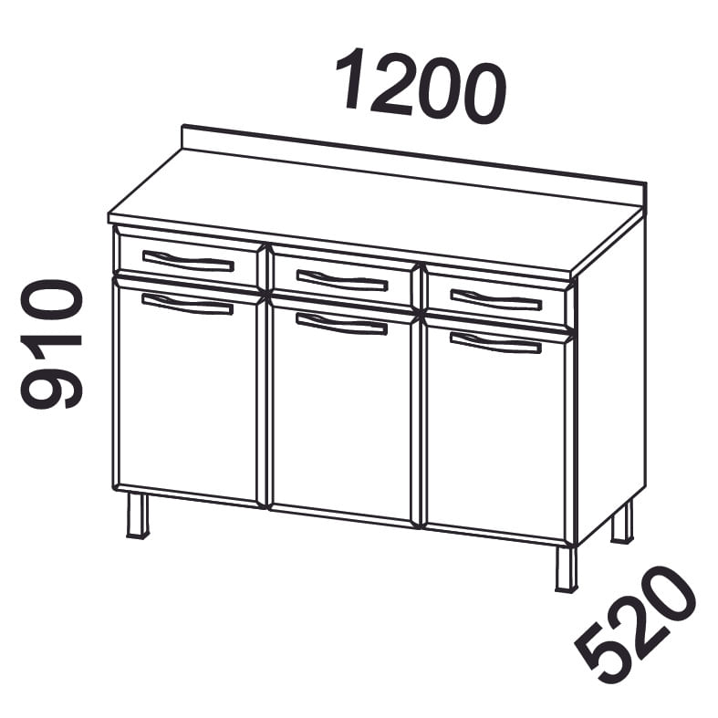 Encontraproduto.com.br - Balcão de Cozinha Ágata 3 Portas e 3 Gavetas com Tampo 817108 Telasul - Branco com Preto