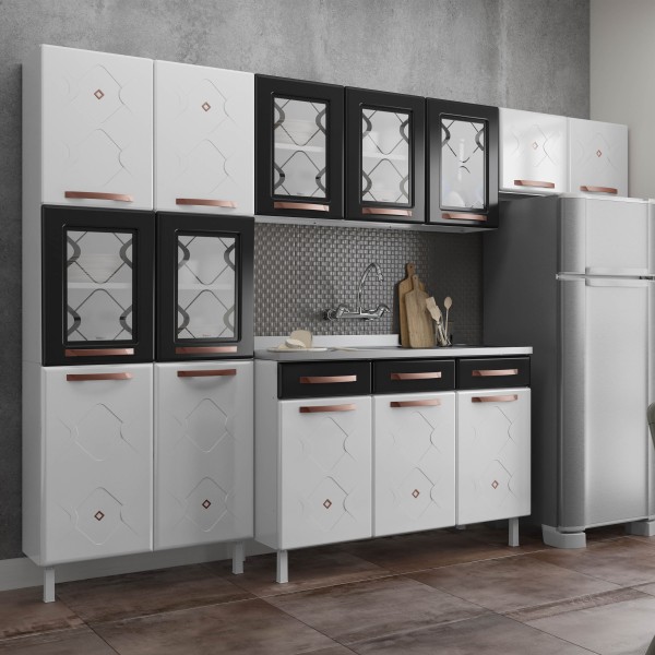 Encontraproduto.com.br - Cozinha Aço Completa Telasul Mirage New Com Balcão Para Pia