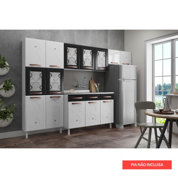Encontraproduto.com.br - Cozinha Aço Completa Telasul Mirage New Com Balcão Para Pia