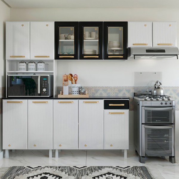 Cozinha de Aço Compacta Telasul Diamante 4Pçs C/ Kit
