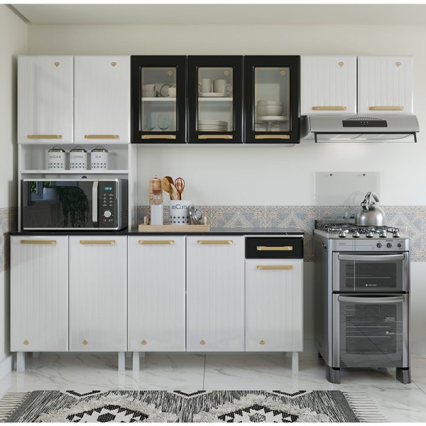 Encontraproduto.com.br - Cozinha de Aço Compacta Telasul Diamante 4Pçs C/ Kit