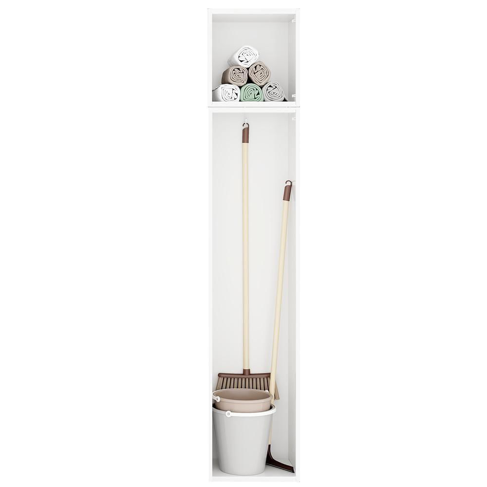 Encontraproduto.com.br - Armário Multiuso para Lavanderia Duo 1 Porta Com Suporte Para Vassoura