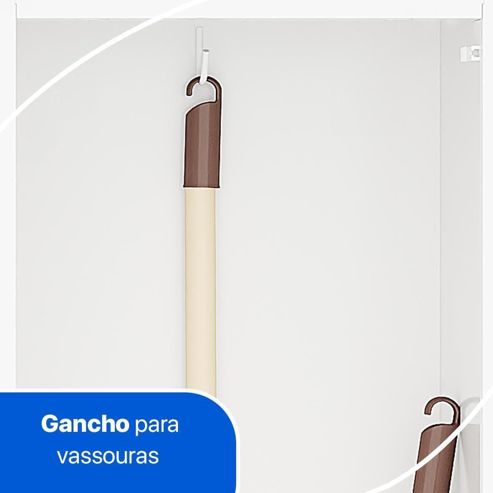 Encontraproduto.com.br - Armário Multiuso para Lavanderia Duo 1 Porta Com Suporte Para Vassoura