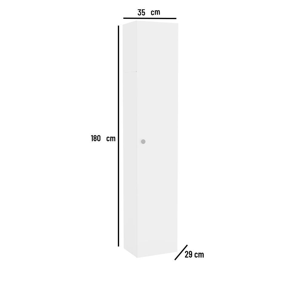 Encontraproduto.com.br - Armário Multiuso para Lavanderia Duo 1 Porta Com Suporte Para Vassoura