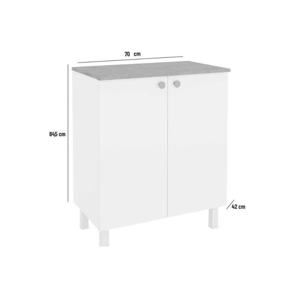 Encontraproduto.com.br - Armário Balcão Multiuso para Lavanderia Duo 2 Portas