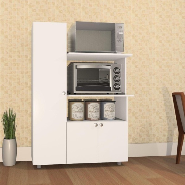 Encontraproduto.com.br - Armário de Cozinha Multiuso Âmbar 3 Portas Forno e Micro