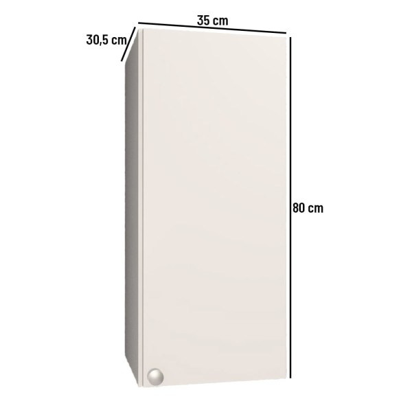 Encontraproduto.com.br - Armário Aéreo Multiuso Âmbar 1 Porta
