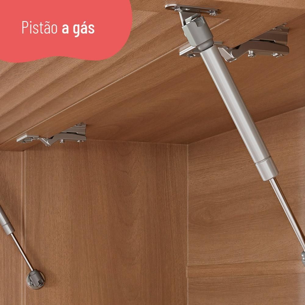 Encontraproduto.com.br - Cozinha Completa Thela Macadâmia 5 Pçs C/ Balcão