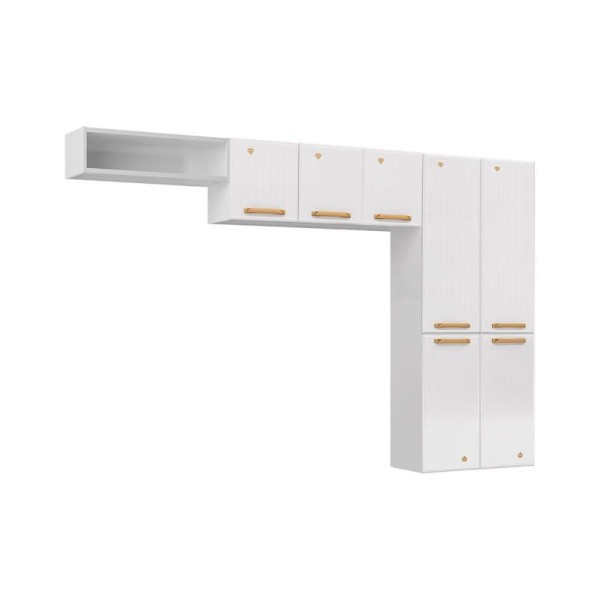 Encontraproduto.com.br - Cozinha 7 Portas Diamante Newsmart Telasul Branco