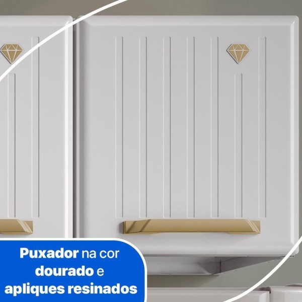 Encontraproduto.com.br - Cozinha 7 Portas Diamante Newsmart Telasul Branco