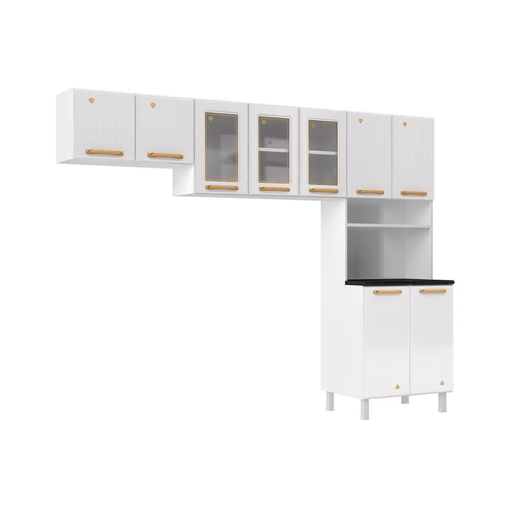Cozinha de Aço 9 Portas Diamante Telasul Branco