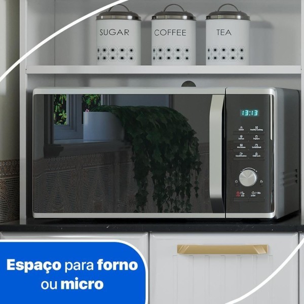 Encontraproduto.com.br - Cozinha de Aço 9 Portas Diamante Telasul Branco/Preto