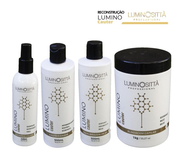 Encontraproduto.com.br - Kit Lumino Cauter Reconstrução 4 Passos Luminosittà