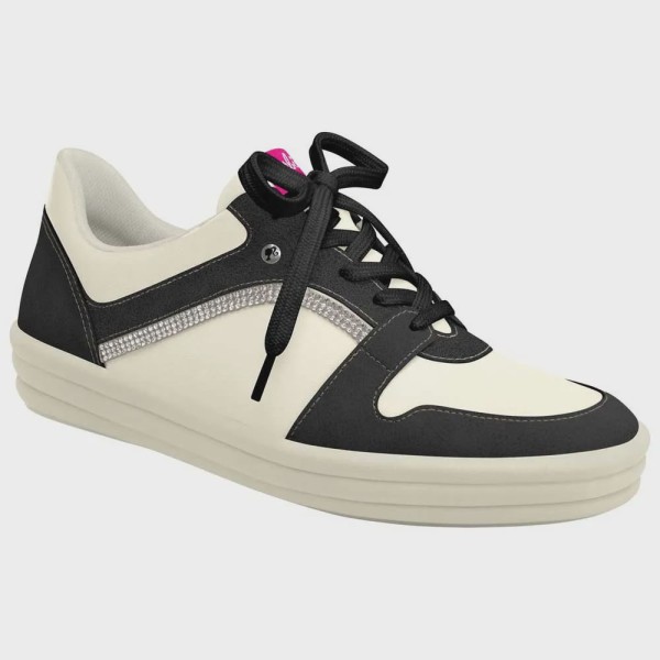 Tênis Casual Feminino Barbie Preto Off White Gelo Piccadilly 788001-2
