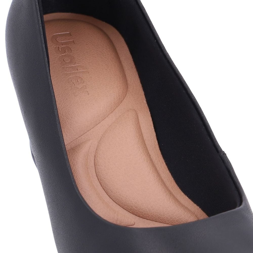 Encontraproduto.com.br - Sapato Scarpin Feminino N°35 Usaflex Salto Bloco Preto (MP)