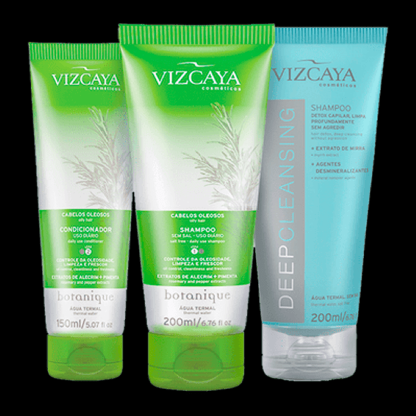 Encontraproduto.com.br - Kit Triplo Shampoo e Condicionador Botanique Oleosos + Deep Cleasing