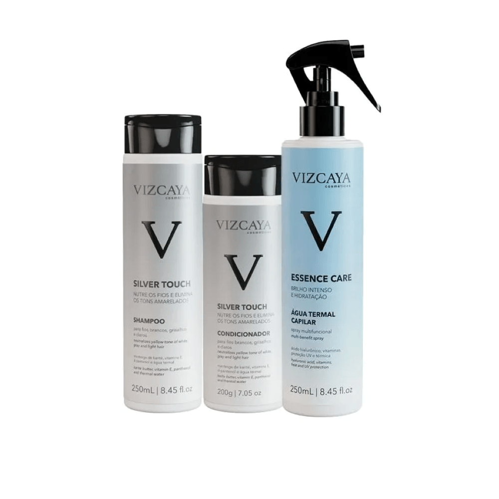 Kit Shampoo + Condicionador Silver Touch + Água Termal Capilar Essence Care