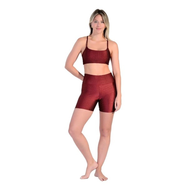 Encontraproduto.com.br - Shorts Básico Fitness em Tecido Rib Shine Wunder