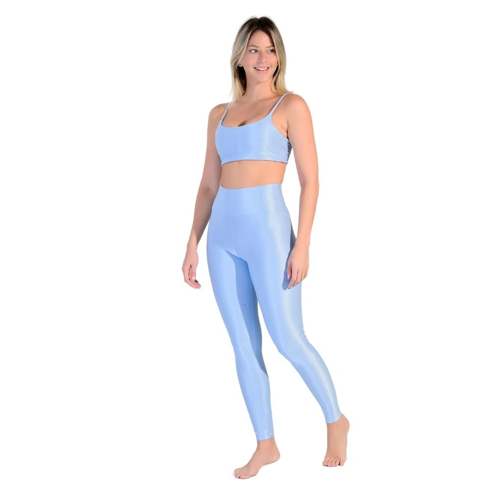 Conjunto Esportivo Legging básica + Top de Alça em Tecido Half Shine Wunder