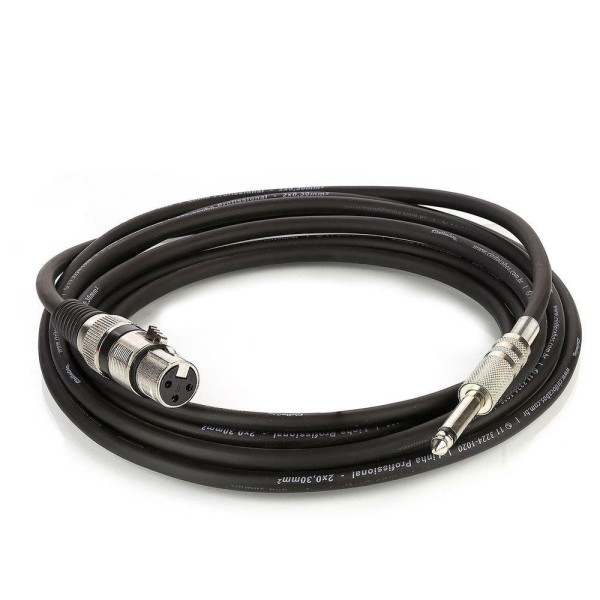 Encontraproduto.com.br - Cabo De Microfone Xlr Femea Para P10 Mono - Preto - 10 Metros