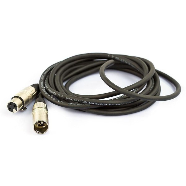 Encontraproduto.com.br - Cabo De Microfone Balanceado Xlr Macho Para Xlr Femea Santo Angelo - 25 Metros