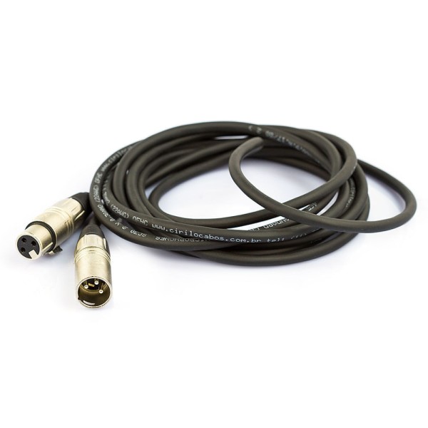Encontraproduto.com.br - Cabo De Microfone Balanceado Xlr Macho Para Xlr Femea Santo Angelo - 25 Metros