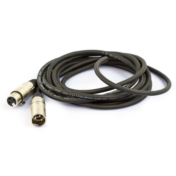 Encontraproduto.com.br - Cabo De Microfone Balanceado Xlr Macho Para Xlr Femea Santo Angelo - 50 Cm