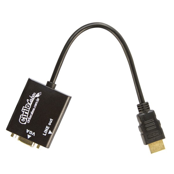 Encontraproduto.com.br - Cabo Conversor HDMI para VGA com Áudio
