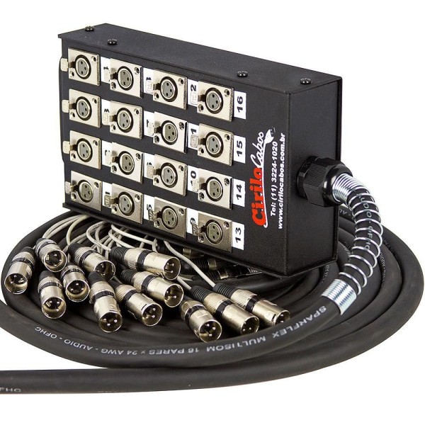Encontraproduto.com.br - Medusa 16 Vias Montada Conectores Cirilo Cabos - 100 Mt