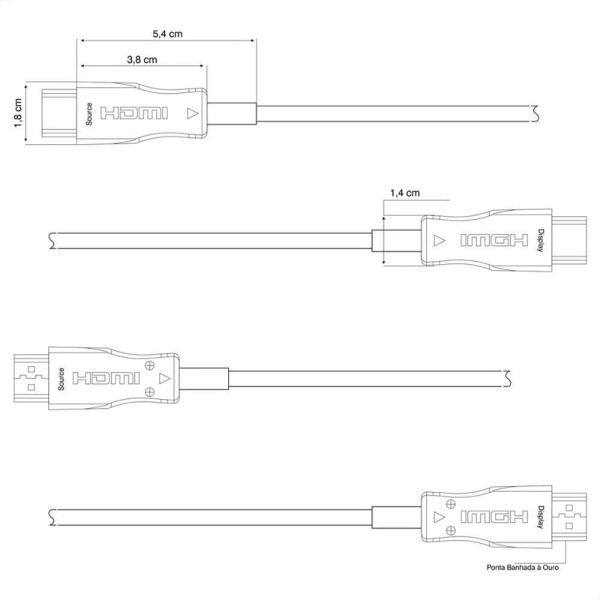 Encontraproduto.com.br - Cabo Hdmi Fibra óptica Lançamento 20 Metros