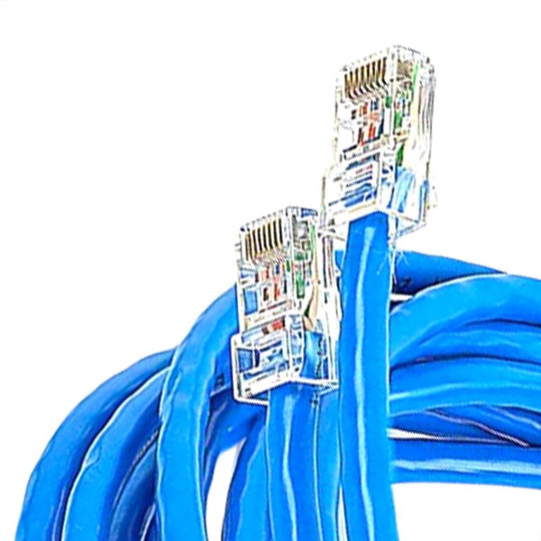 Encontraproduto.com.br - Cabo de Rede Cat5e Montado Azul - 1 Metro