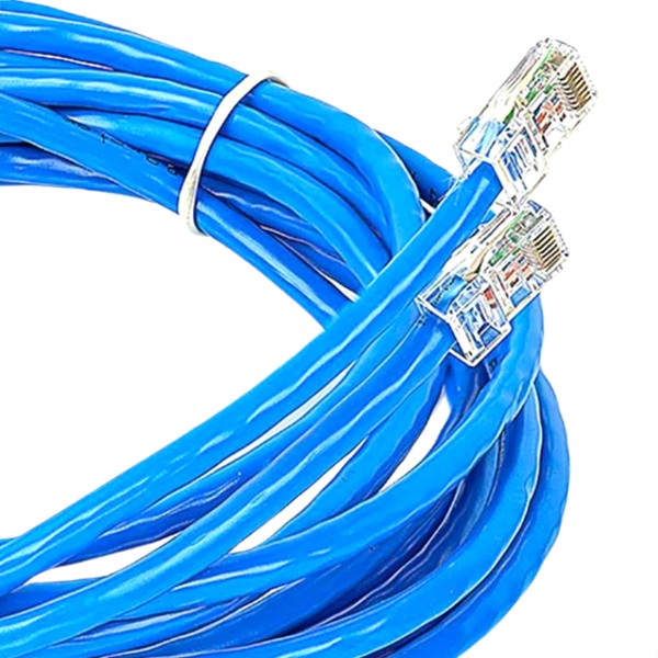 Encontraproduto.com.br - Cabo de Rede Cat5e Montado Azul - 1 Metro