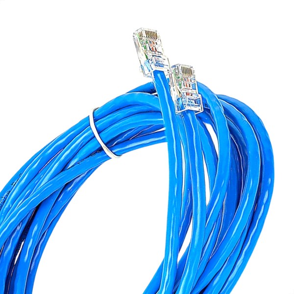 Encontraproduto.com.br - Cabo de Rede Cat5e Montado Azul - 1 Metro