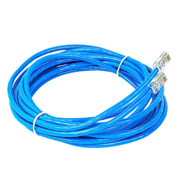 Encontraproduto.com.br - Cabo de Rede Cat5e Montado Azul - 1 Metro