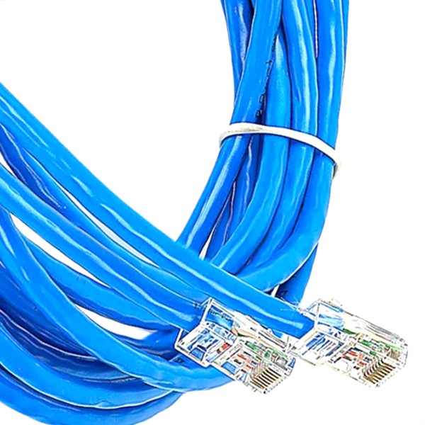 Encontraproduto.com.br - Cabo de Rede Cat5e Montado Azul - 1 Metro