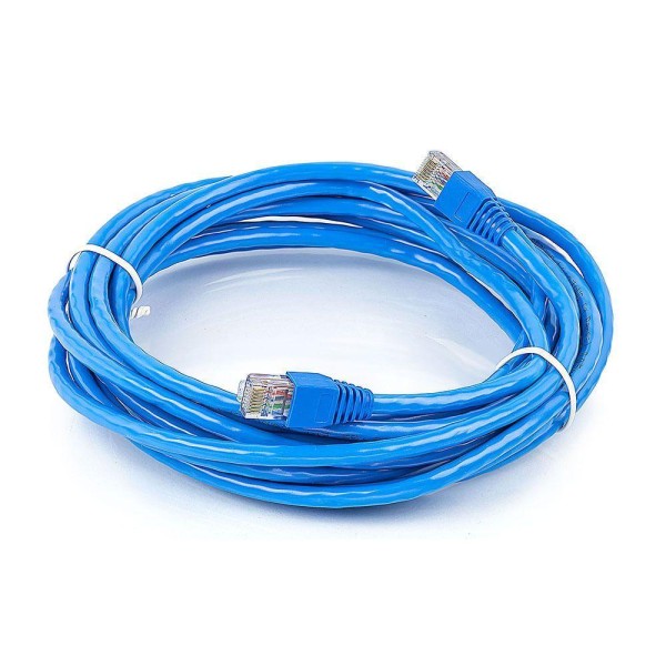 Encontraproduto.com.br - Cabo De Rede Blindado Cat5e Montado Azul - 3 Metros