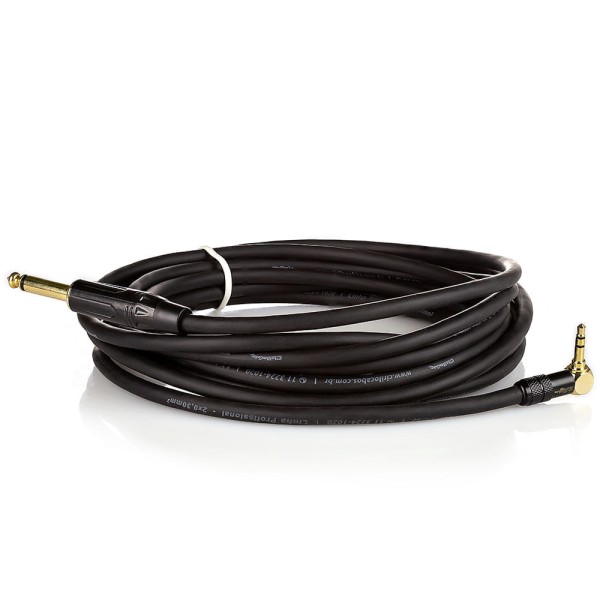 Cabo Profissional P10 Mono para P2 90 Graus Estereo - 25 Metros