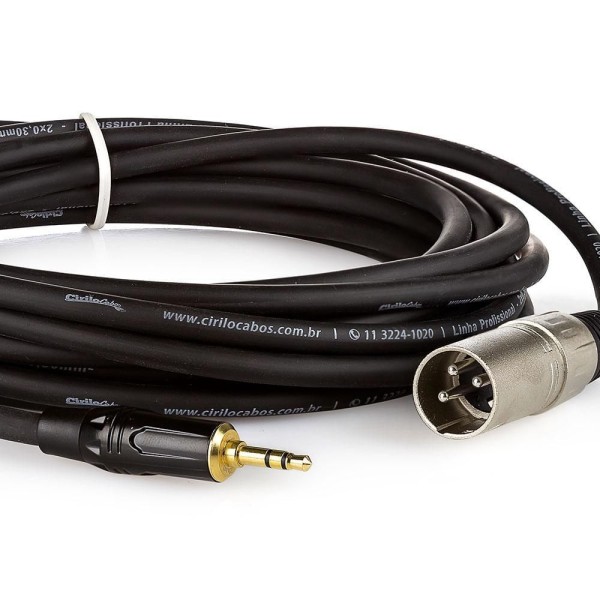 Encontraproduto.com.br - Cabo Profissional Xlr Macho Para P2 Macho Estereo - 2 Metros