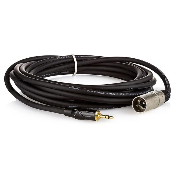 Encontraproduto.com.br - Cabo Profissional Xlr Macho Para P2 Macho Estereo - 2 Metros
